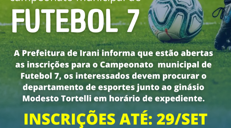 Estão abertas as inscrições do Campeonato Paulista de Futebol 7
